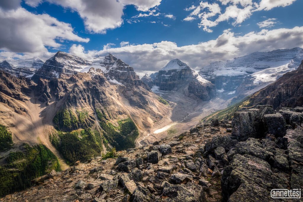 Mountain Photography Prints of the Plain of Six Glaciers trail