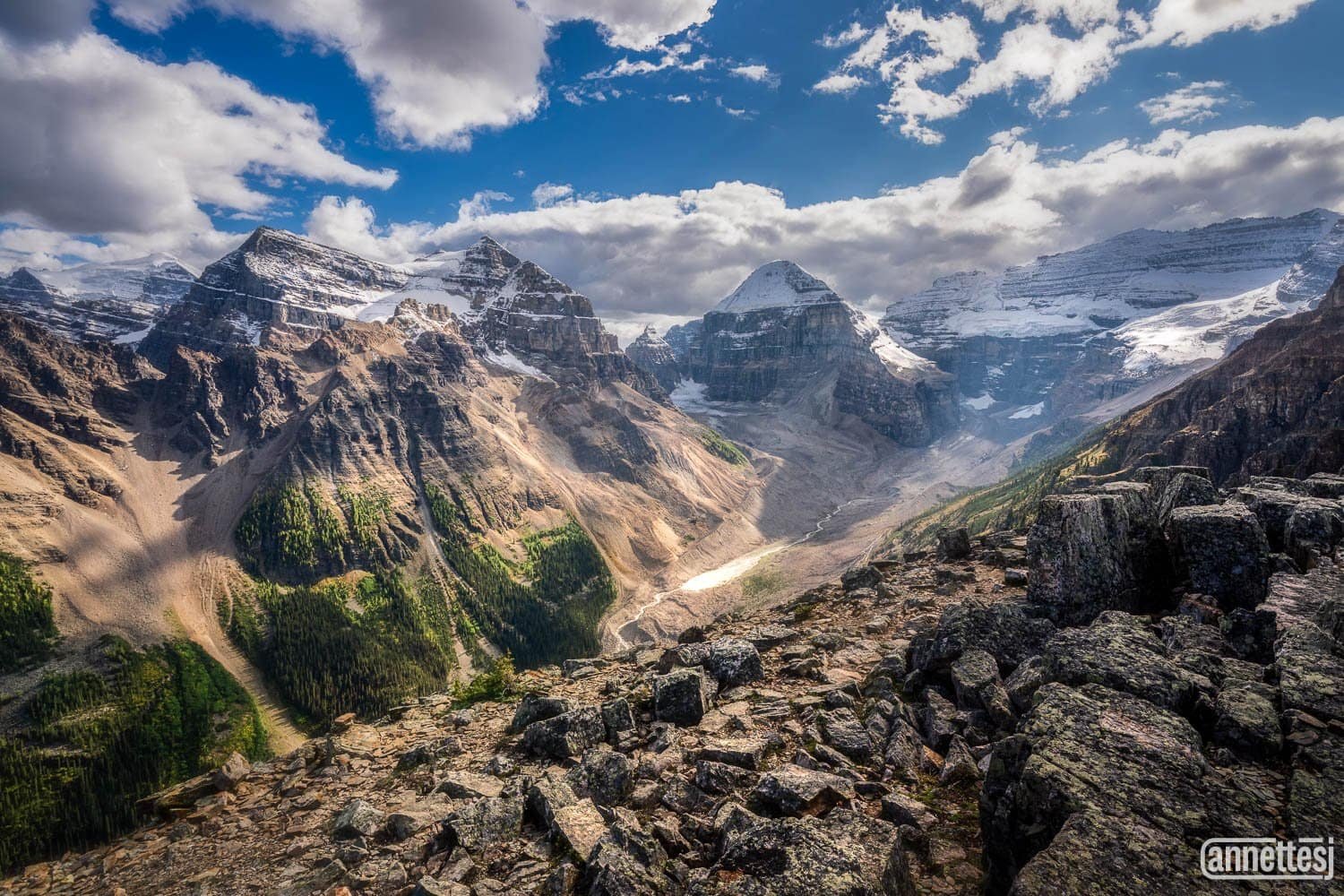 Mountain Photography Prints of the Plain of Six Glaciers trail