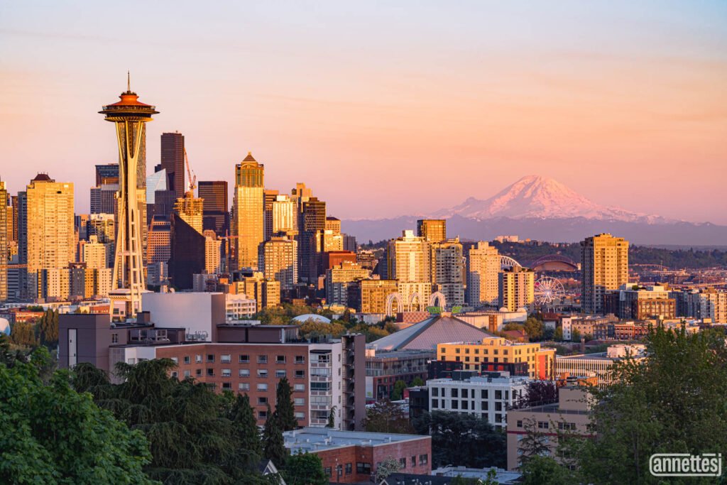 Washington State Photography of Seattle skyline from Kerry Park