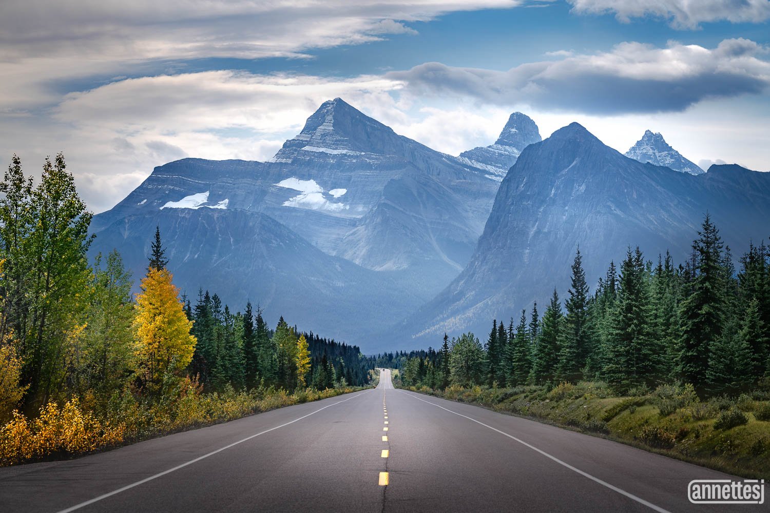 Mountain photography prints of Mount Christie on the Icefields Parkway