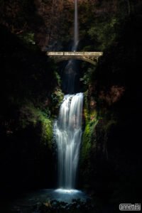 Pacific Northwest Photography of Multnomah Falls at Night