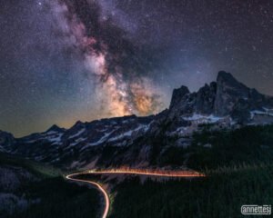 Landscape photos for sale of the milky way over Washington Pass