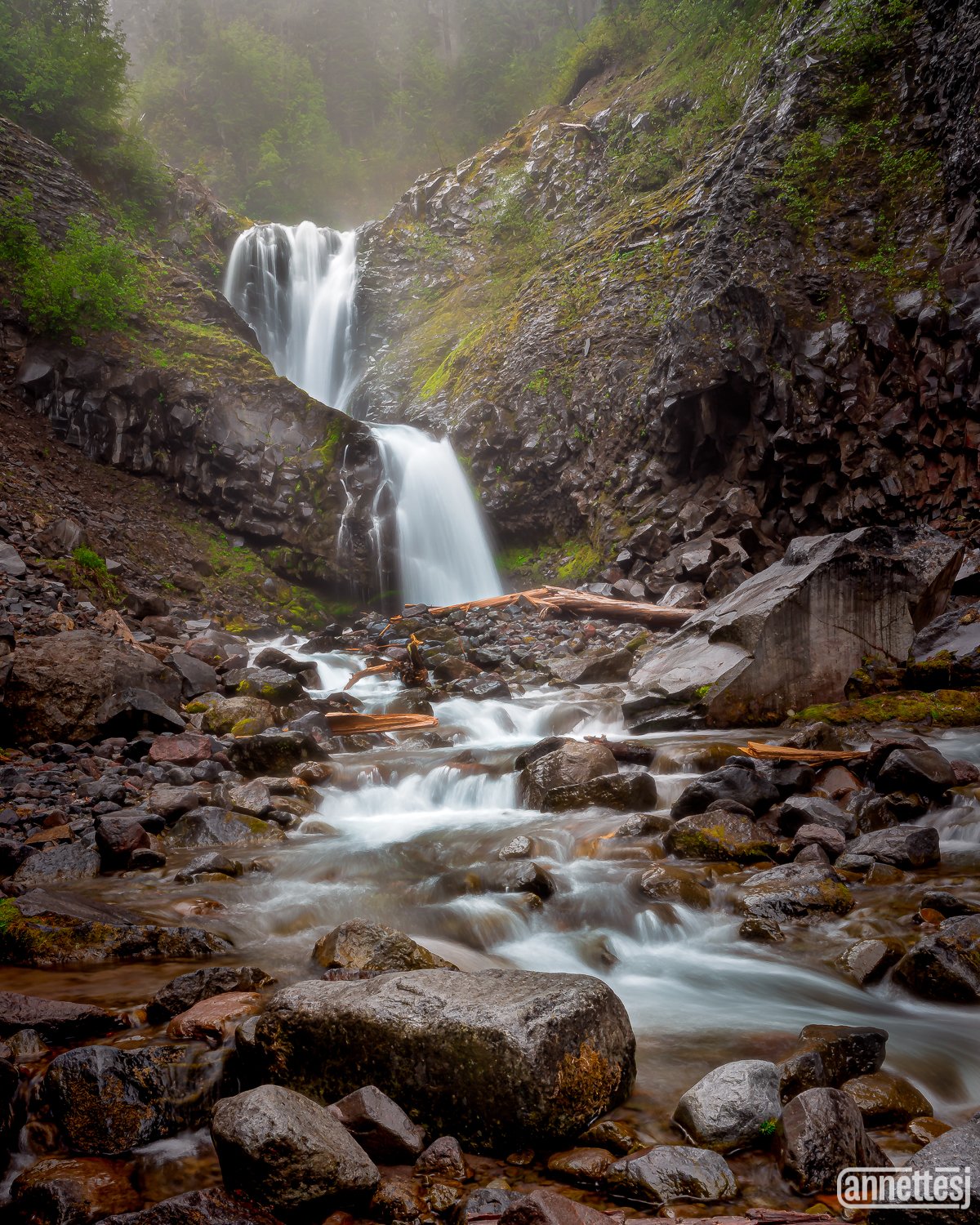 Landscape photos for sale of Bloucher Falls in Mount Rainier National Park