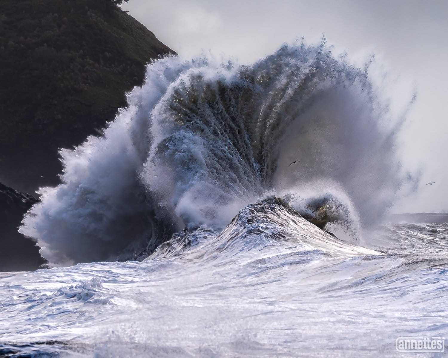 Pacific Northwest Photography of waves at Cape Disappointment, Washington